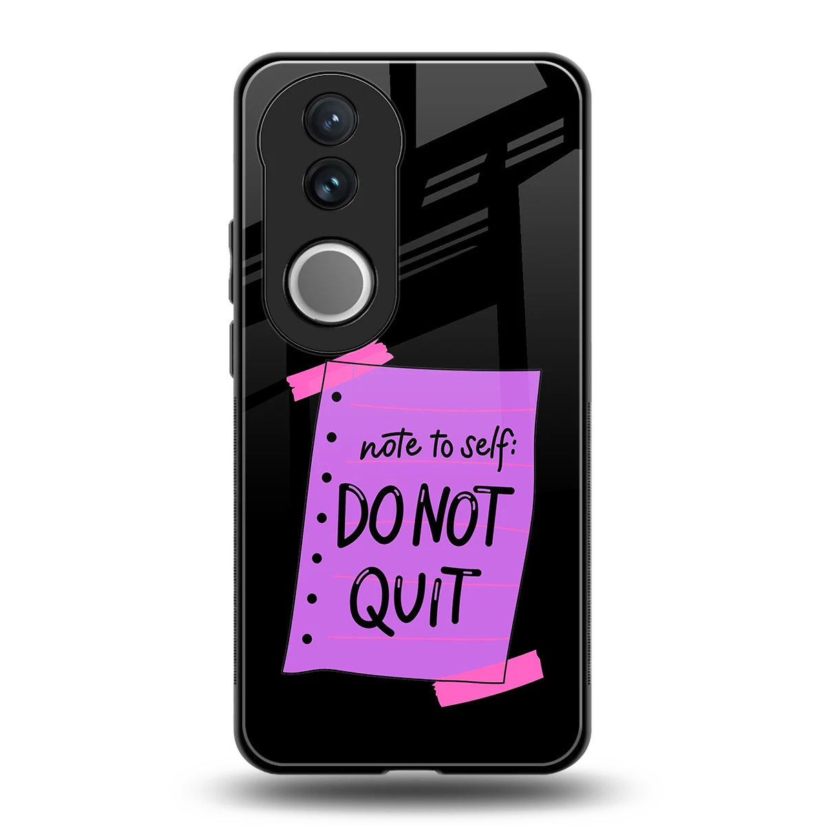 No Not Quit back phone cover | glass case for vivo v50