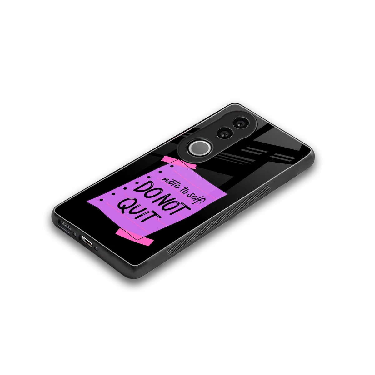 No Not Quit stylish phone case for vivo v50 | glossy glass and slim fit