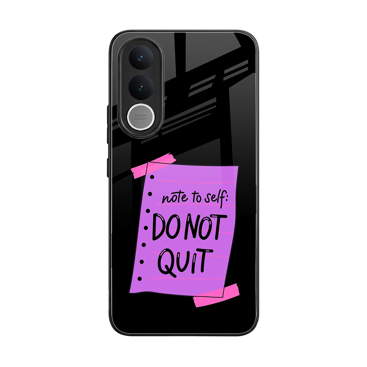 No Not Quit back phone cover | glass case for vivo v70 fe