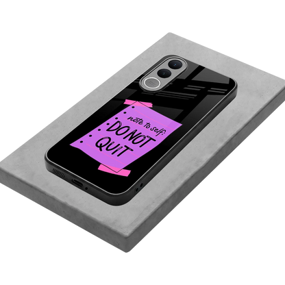 No Not Quit stylish phone case for vivo v70 fe | glossy glass and slim fit