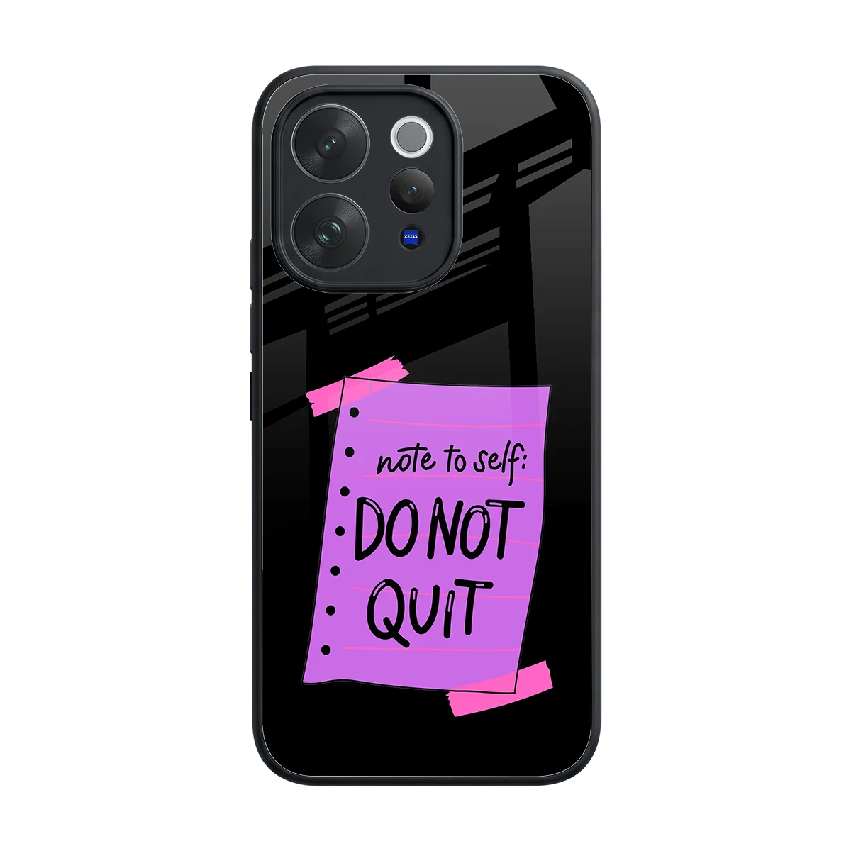 No Not Quit back phone cover | glass case for vivo v70 elite