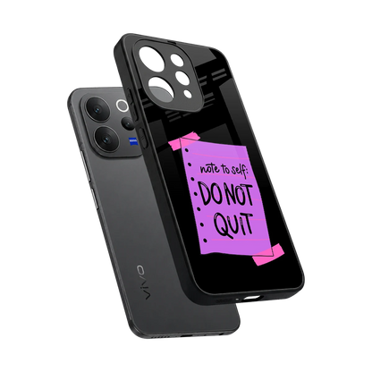 No Not Quit sleek vivo v70 elite cover with tempered glass back and TPU edges