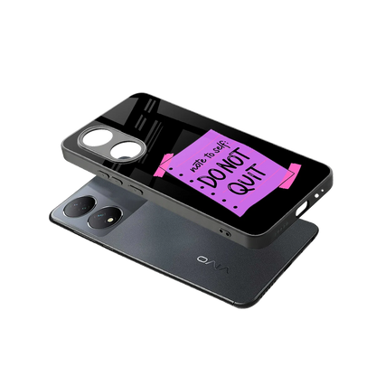 No Not Quit sleek Vivo-y100 cover with tempered glass back and TPU edges