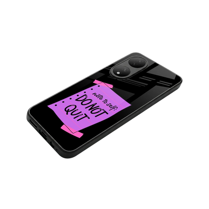 No Not Quit stylish phone case for Vivo-y100 | glossy glass and slim fit