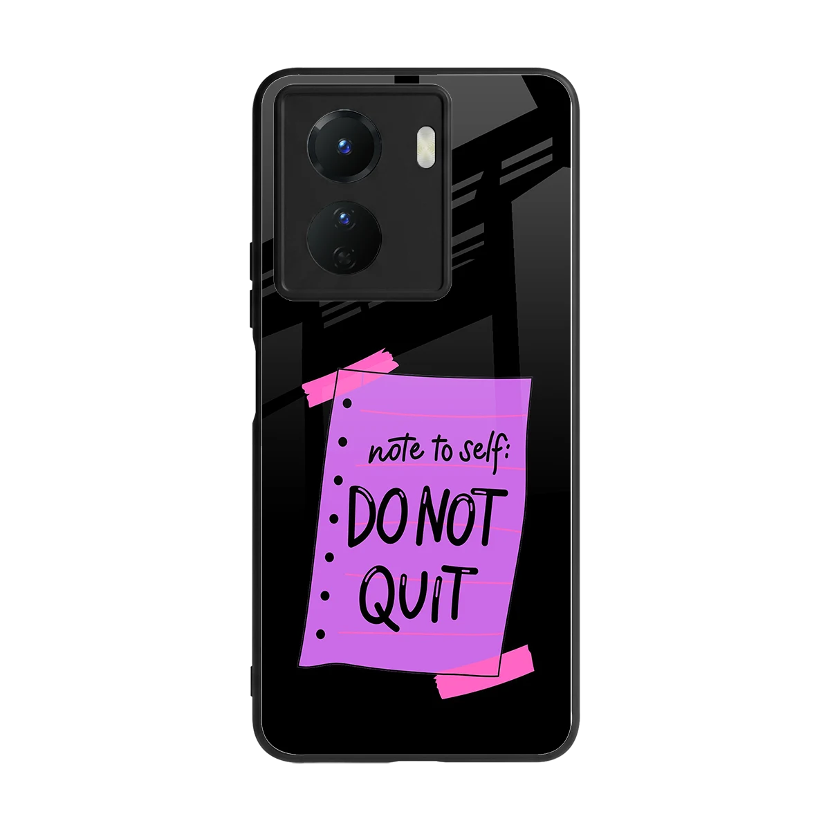 No Not Quit back phone cover | glass case for vivo y16