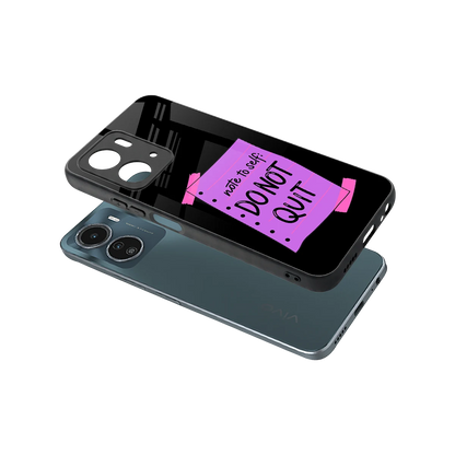 No Not Quit sleek vivo y16 cover with tempered glass back and TPU edges