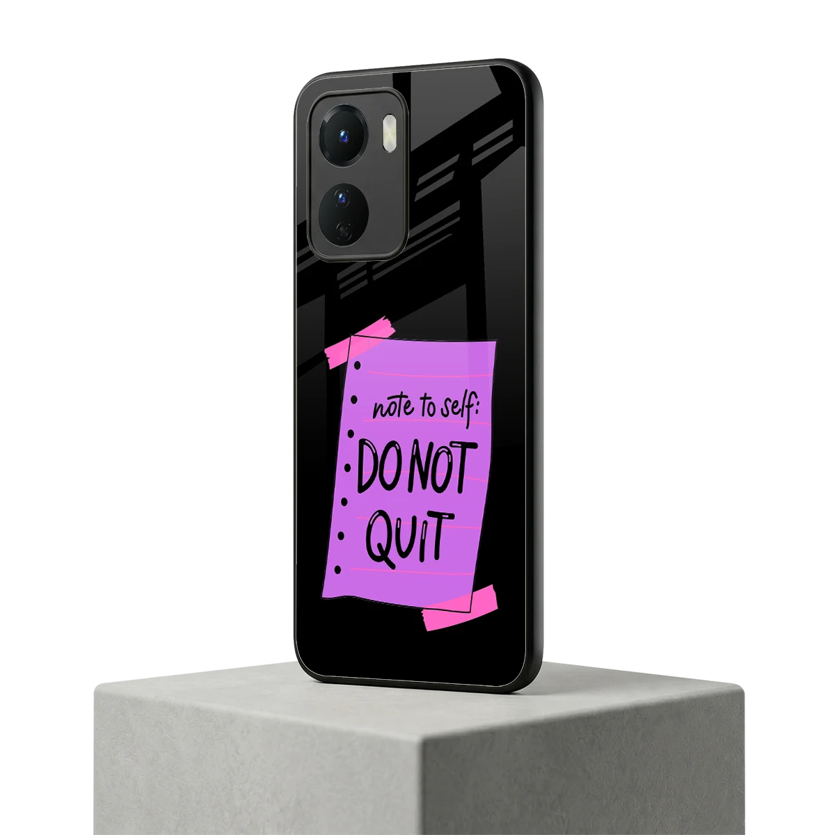 No Not Quit vivo y16 mobile cover | shockproof glass phone case