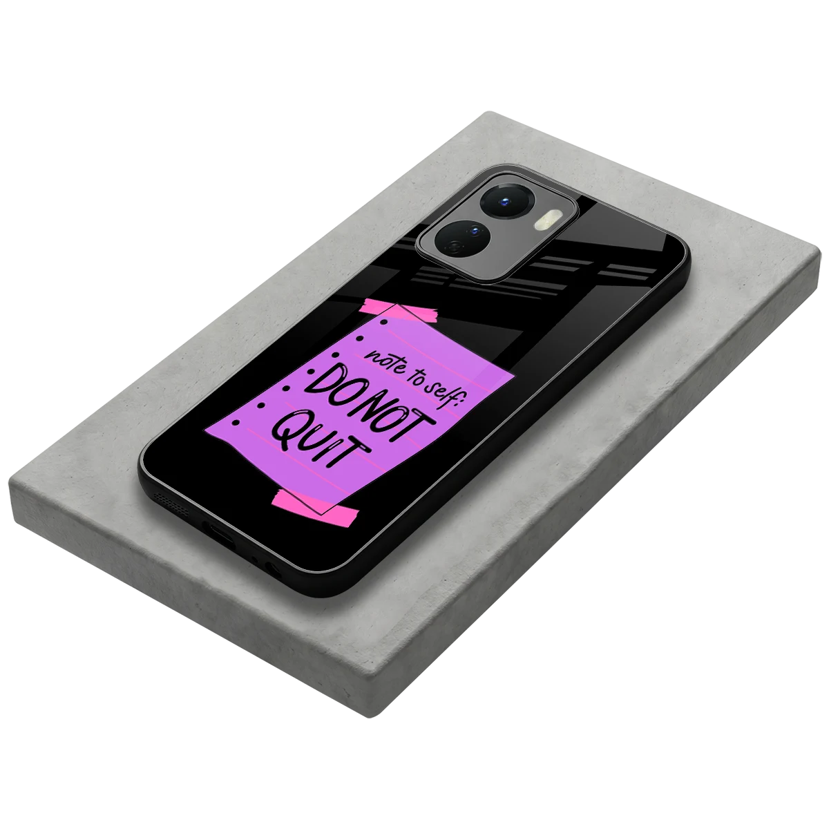 No Not Quit stylish phone case for vivo y16 | glossy glass and slim fit