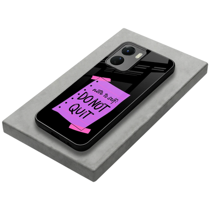 No Not Quit stylish phone case for vivo y16 | glossy glass and slim fit