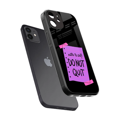 No Not Quit sleek iphone 12 cover with tempered glass back and TPU edges