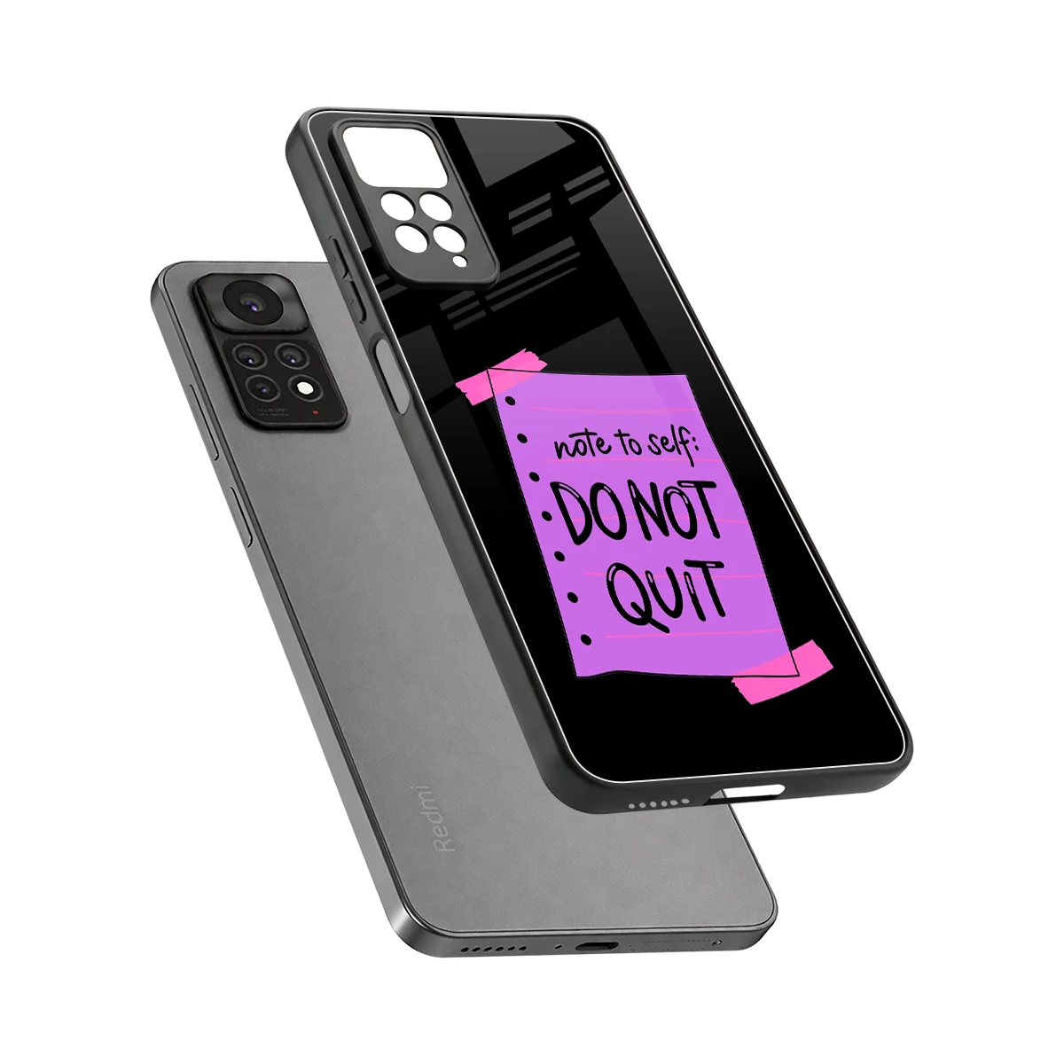 No Not Quit sleek redmi note 11 pro cover with tempered glass back and TPU edges