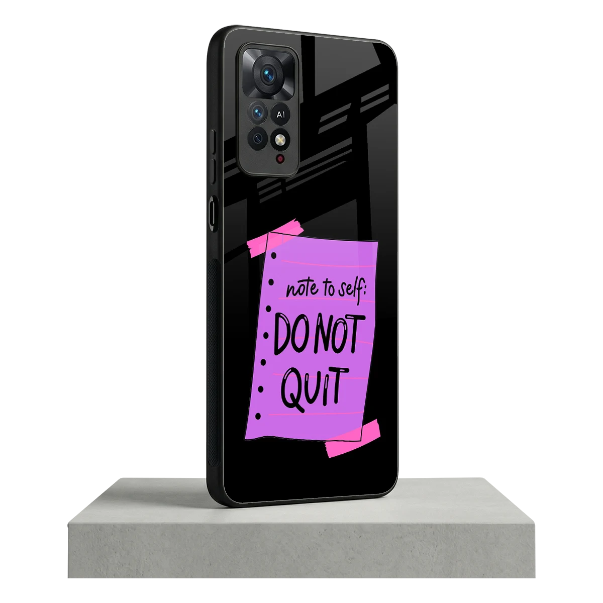 No Not Quit redmi note 11 pro mobile cover | shockproof glass phone case