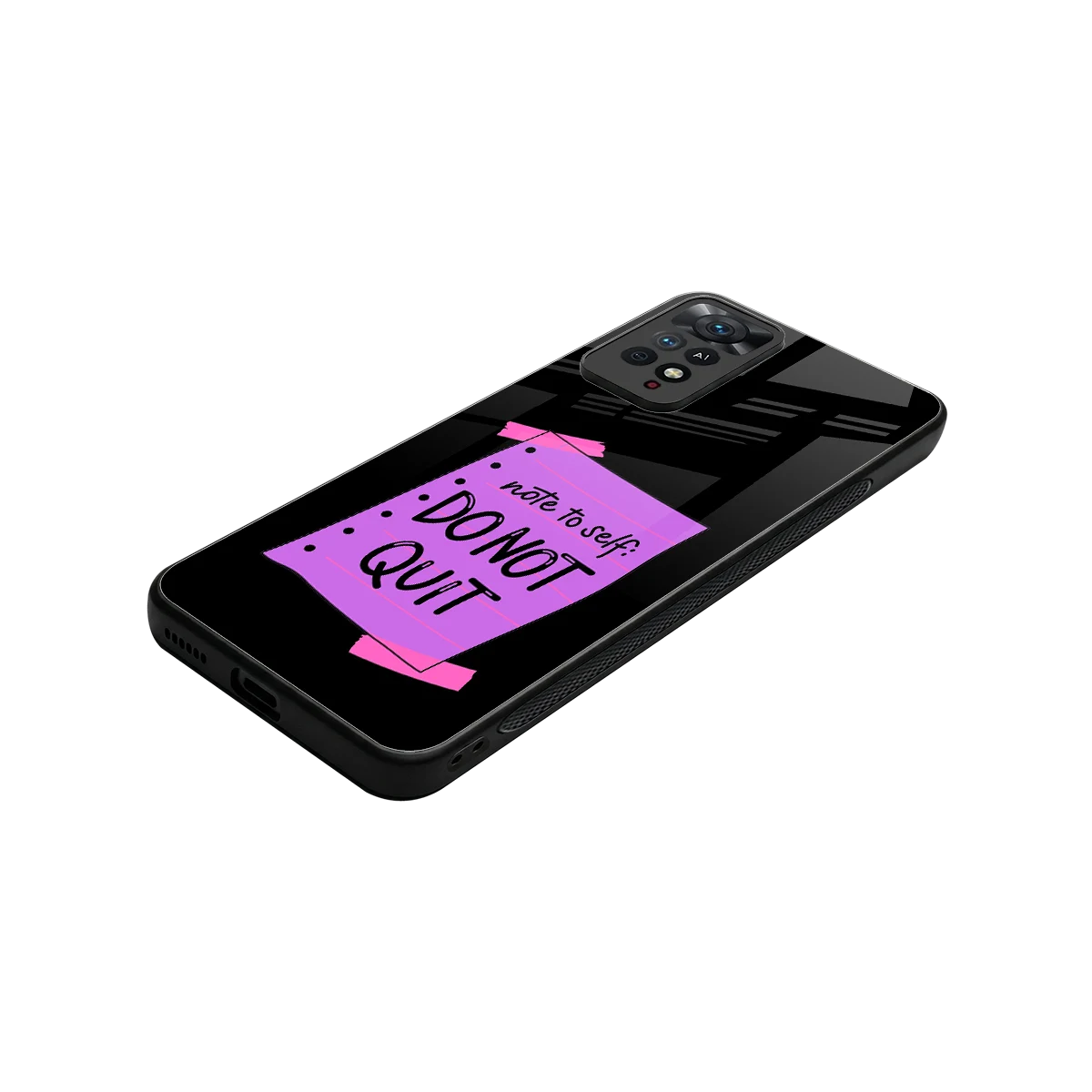 No Not Quit stylish phone case for redmi note 11 pro | glossy glass and slim fit