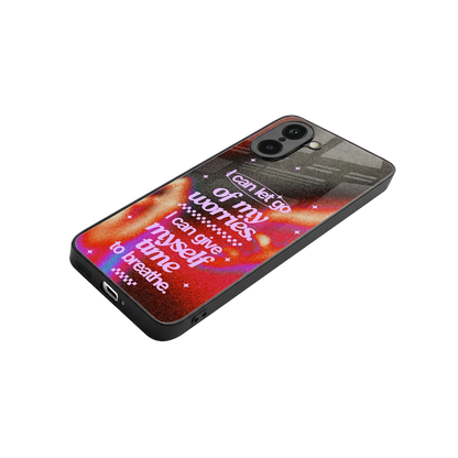 No Worries stylish phone case for oneplus nord ce5 5g | glossy glass and slim fit