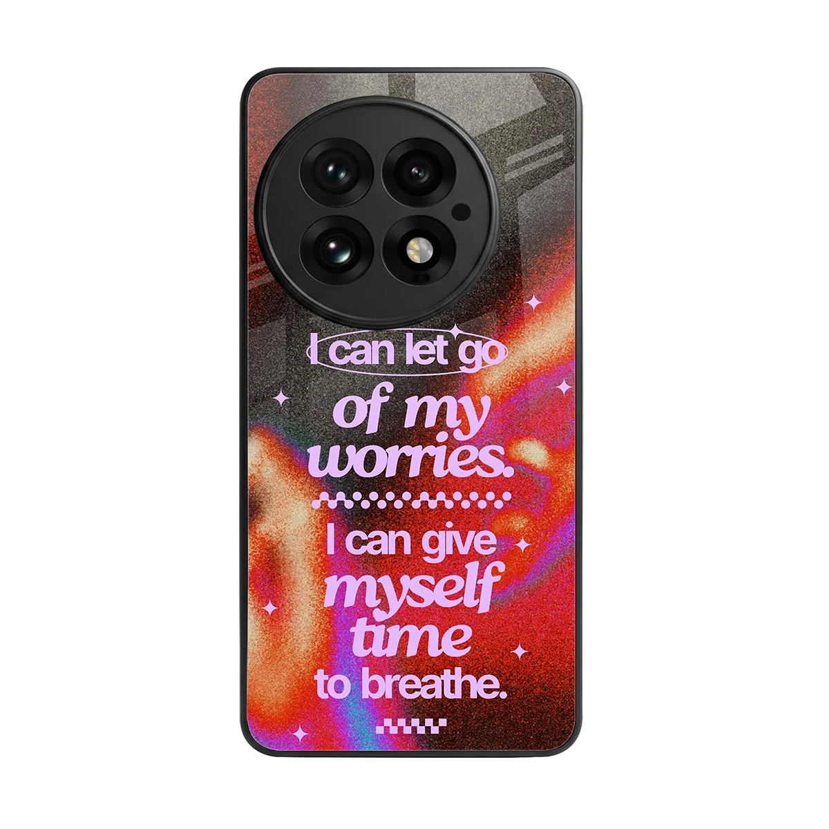 No Worries back phone cover | glass case for oneplus 13