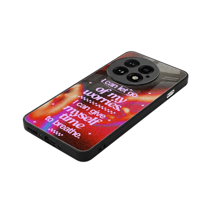 No Worries stylish phone case for oneplus 13 | glossy glass and slim fit