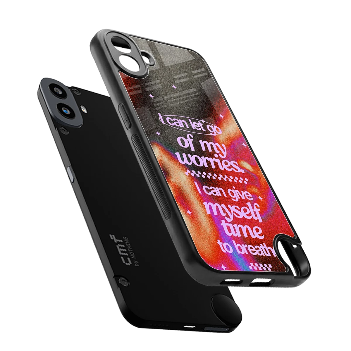No Worries sleek cmf nothing phone 1 cover with tempered glass back and TPU edges
