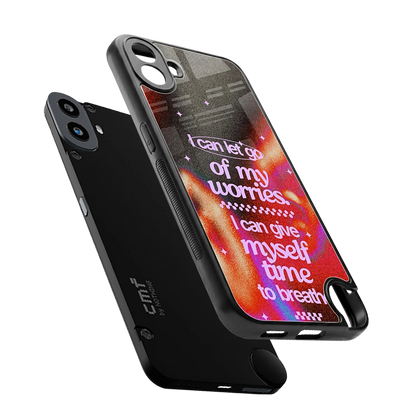 No Worries sleek cmf nothing phone 1 cover with tempered glass back and TPU edges