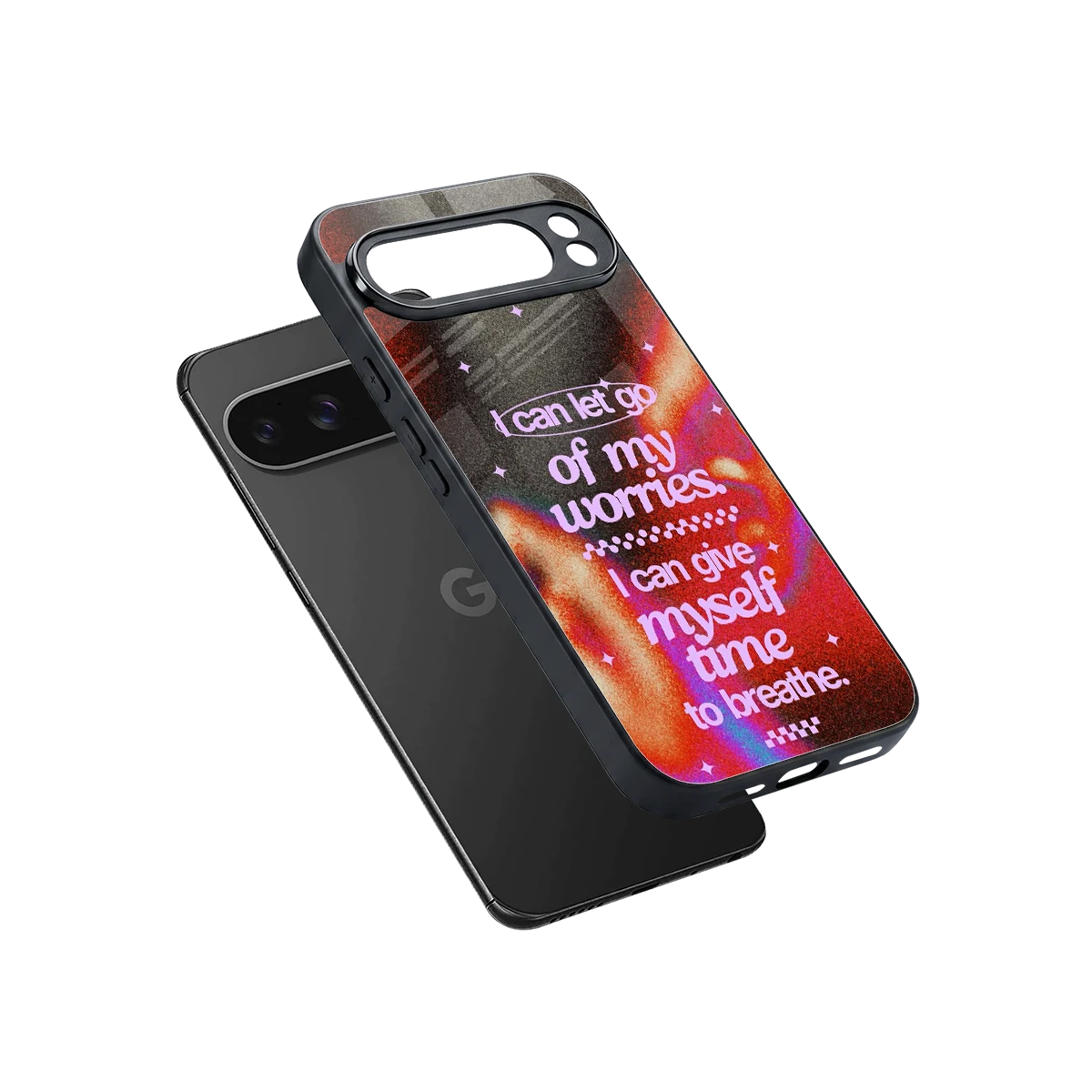 No Worries sleek google pixel 10 pro xl cover with tempered glass back and TPU edges