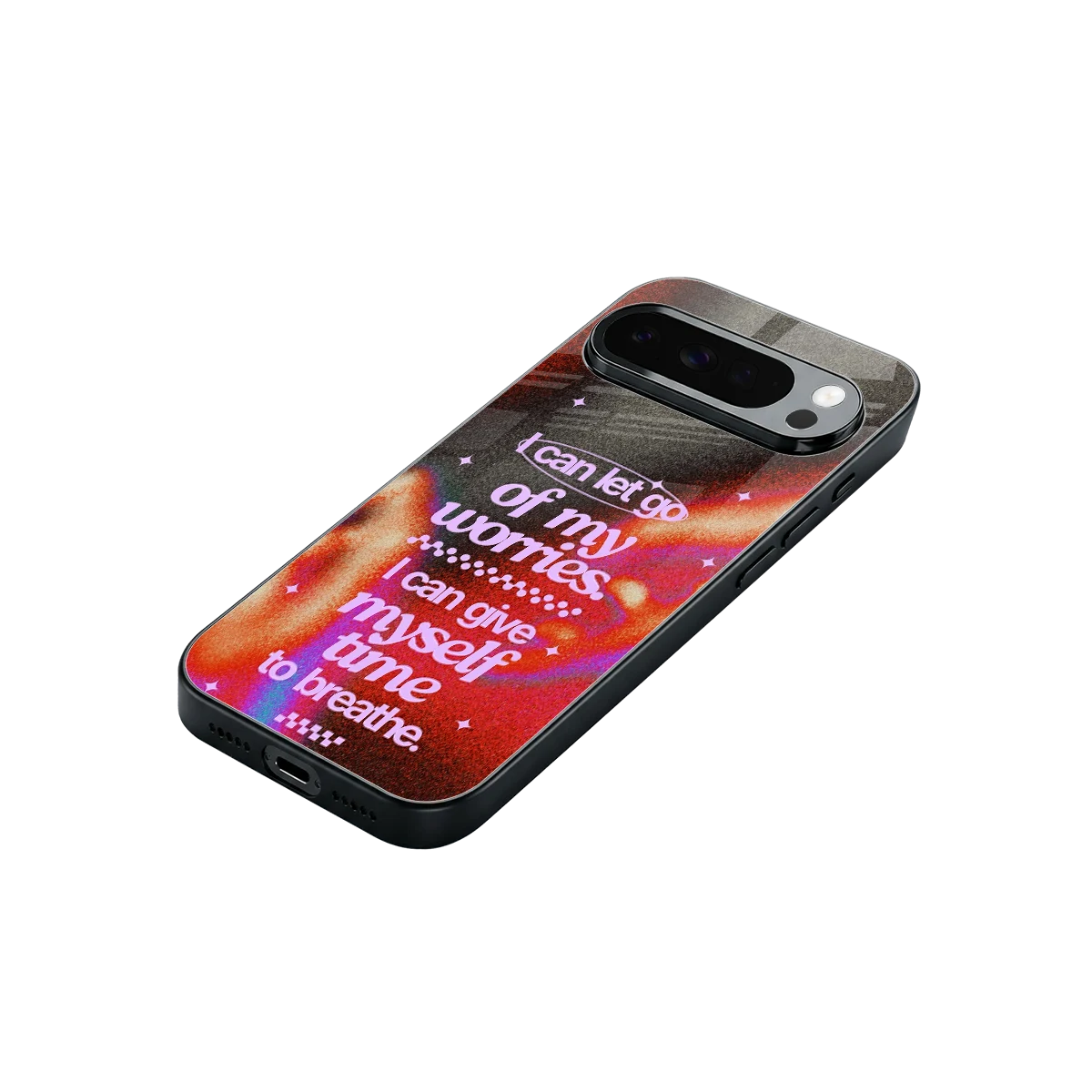 No Worries stylish phone case for google pixel 10 pro xl | glossy glass and slim fit