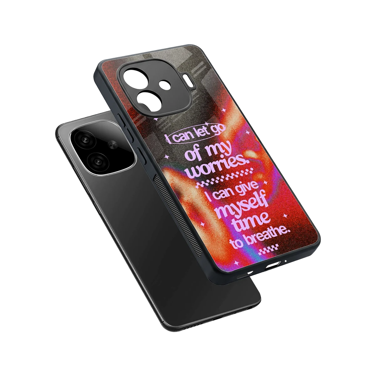 No Worries sleek iqoo neo 10r 5g cover with tempered glass back and TPU edges