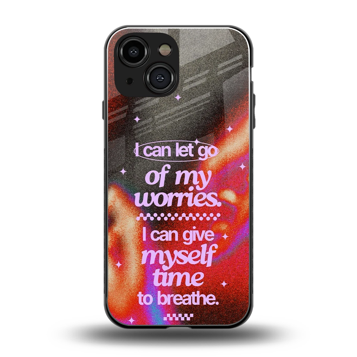 No Worries back phone cover | glass case for iphone 13 mini