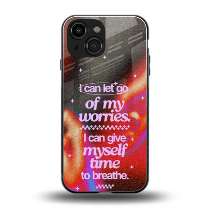 No Worries back phone cover | glass case for iphone 13 mini