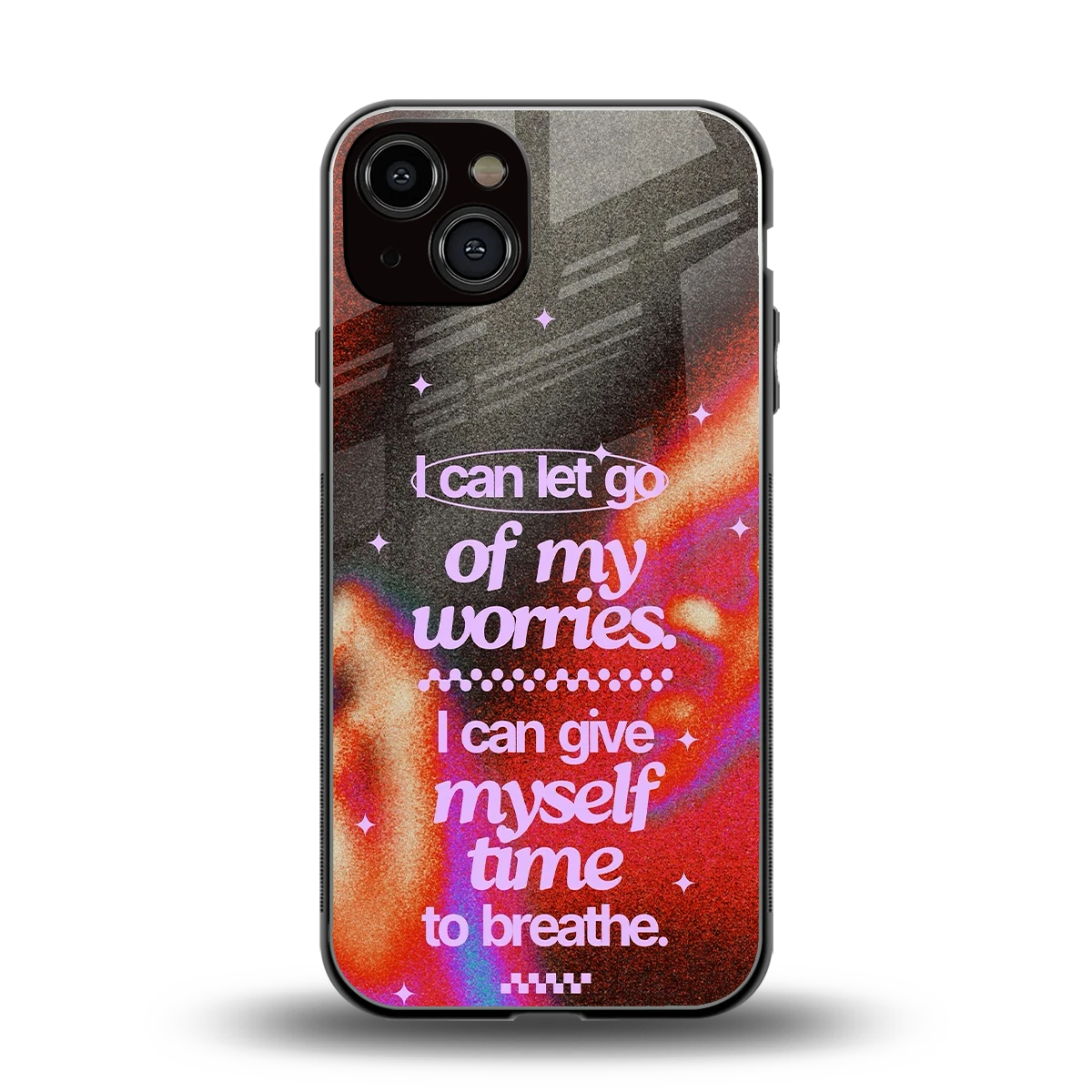 No Worries back phone cover | glass case for iphone 13