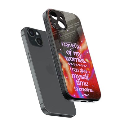 No Worries sleek iphone 13 cover with tempered glass back and TPU edges