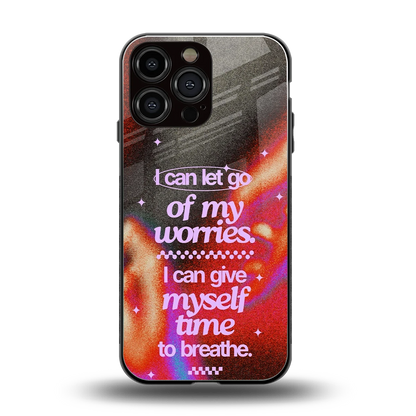No Worries back phone cover | glass case for iphone 15 pro max