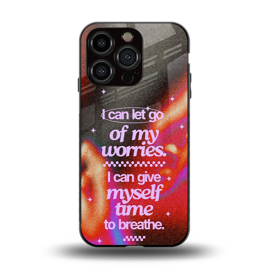 No Worries back phone cover | glass case for iphone 15 pro