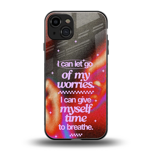 No Worries back phone cover | glass case for iphone 15