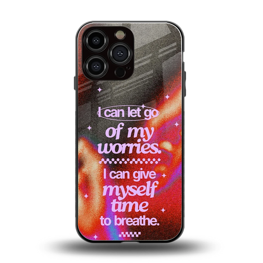 No Worries back phone cover | glass case for iphone 16 pro max