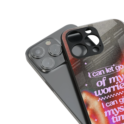 No Worries stylish phone case for iPhone 16 | glossy glass and slim fit