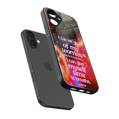 No Worries sleek iPhone 16 cover with tempered glass back and TPU edges