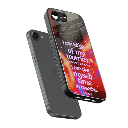 No Worries sleek iphone 16e cover with tempered glass back and TPU edges