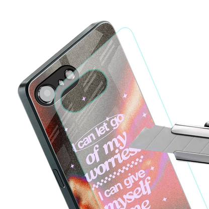 No Worries stylish phone case for iphone 16e | glossy glass and slim fit