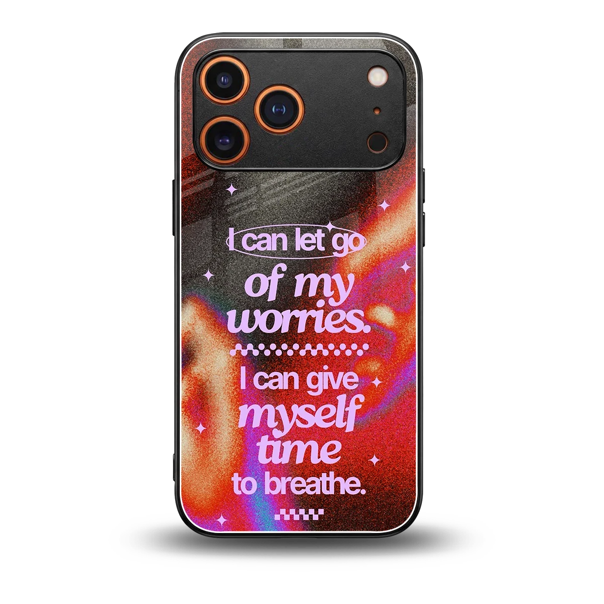 No Worries back phone cover | glass case for iphone 17 pro max