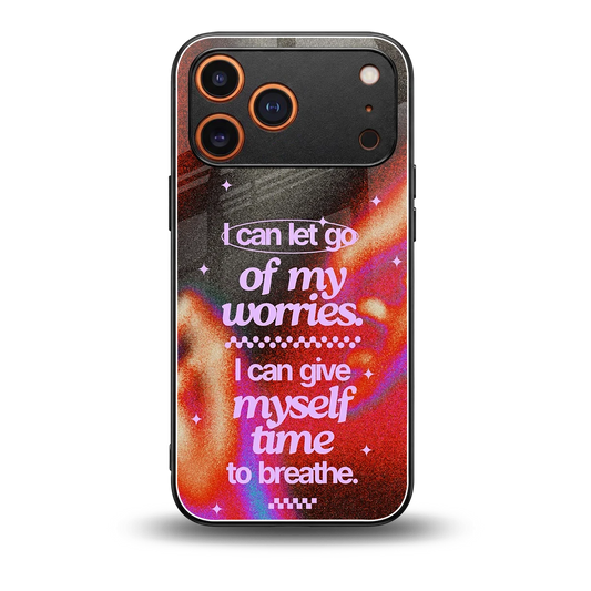 No Worries back phone cover | glass case for iphone 17 pro max