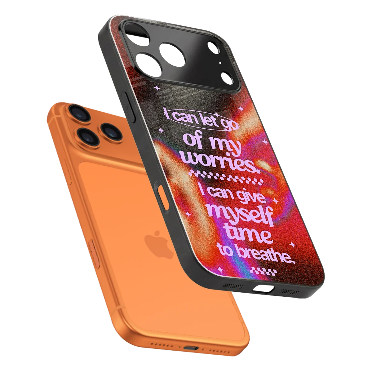No Worries sleek iphone 17 pro cover with tempered glass back and TPU edges