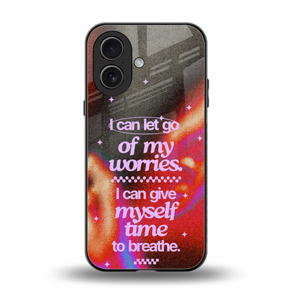 No Worries back phone cover | glass case for iphone 17