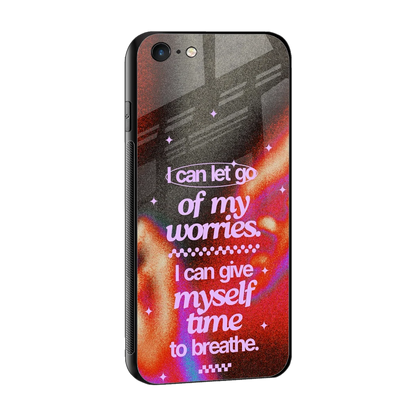No Worries sleek iphone 6s plus cover with tempered glass back and TPU edges