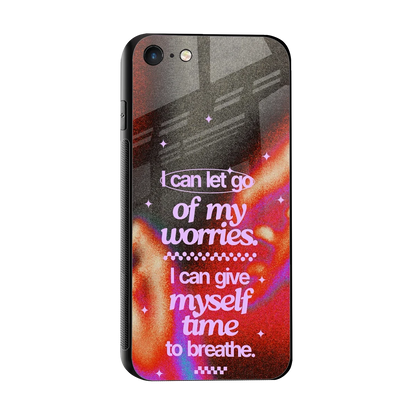 No Worries sleek iphone 7 cover with tempered glass back and TPU edges