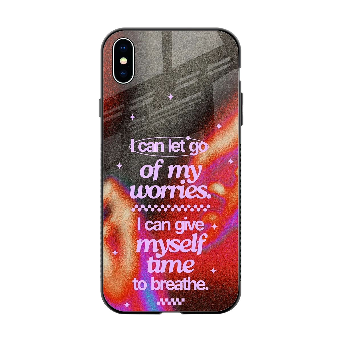 No Worries back phone cover | glass case for iphone xs max
