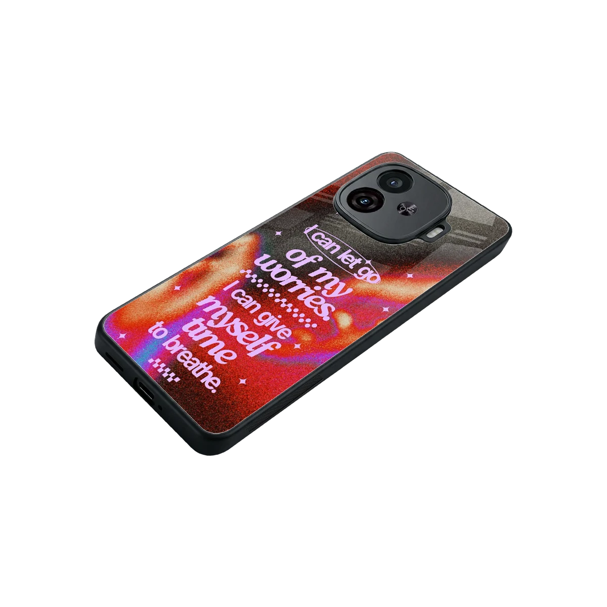 No Worries stylish phone case for iqoo neo 10r 5g | glossy glass and slim fit