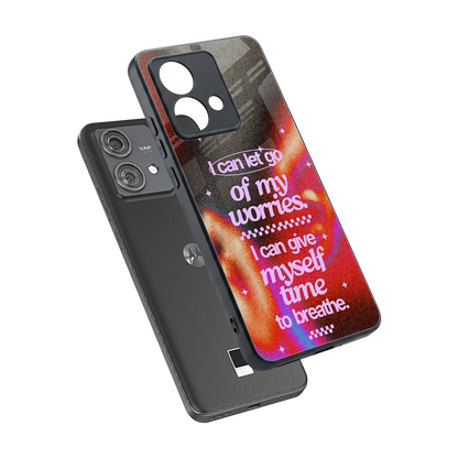 No Worries sleek motorola edge 40 neo 5g cover with tempered glass back and TPU edges