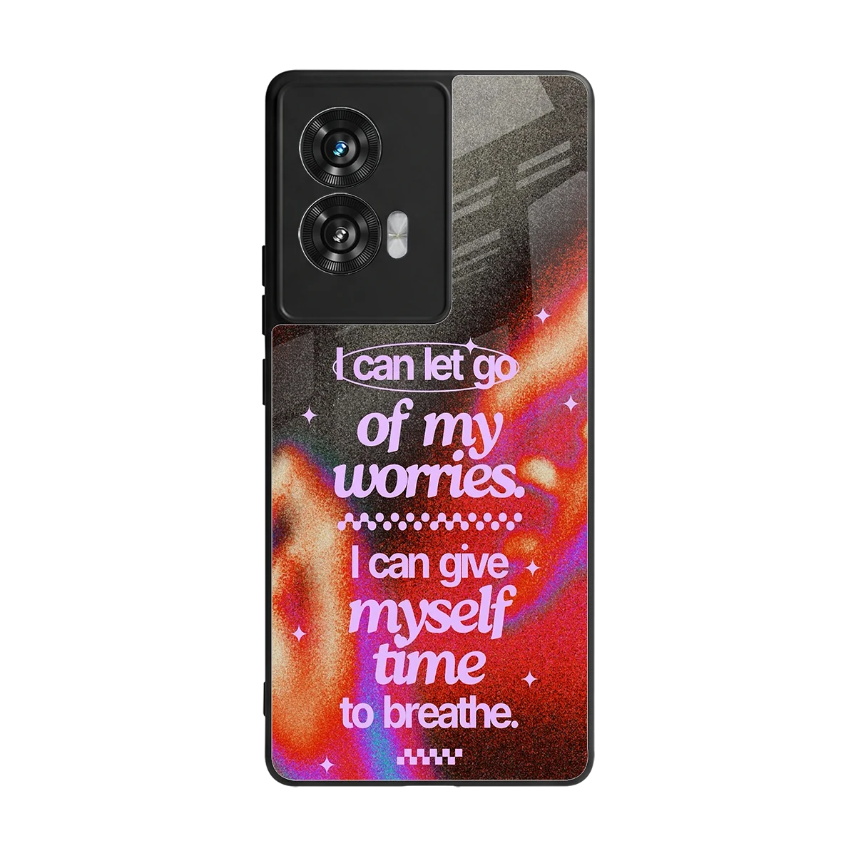 No Worries back phone cover | glass case for motorola edge 50 fusion