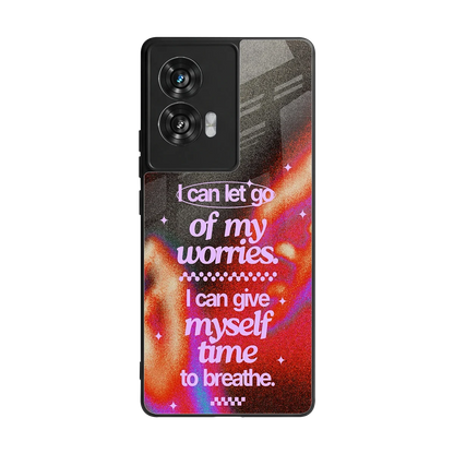 No Worries back phone cover | glass case for motorola edge 50 fusion