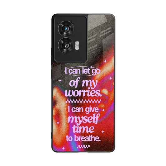 No Worries back phone cover | glass case for motorola edge 50 fusion