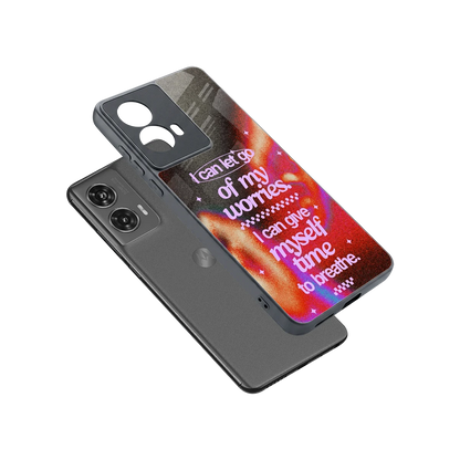 No Worries sleek motorola edge 50 fusion cover with tempered glass back and TPU edges